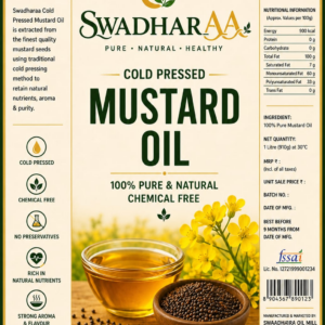 Swadharaa Cold Pressed Mustard Oil